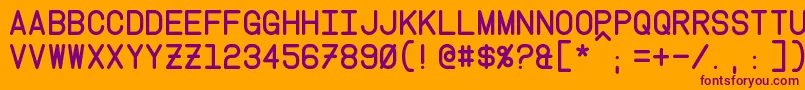 Instruction Font – Purple Fonts on Orange Background