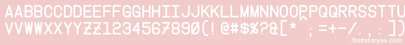 Instruction Font – White Fonts on Pink Background