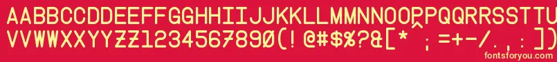 Instruction Font – Yellow Fonts on Red Background