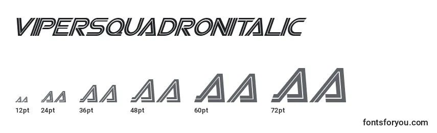 ViperSquadronItalic Font Sizes