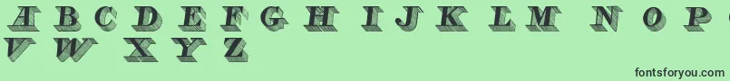 フォントLead – 緑の背景に黒い文字