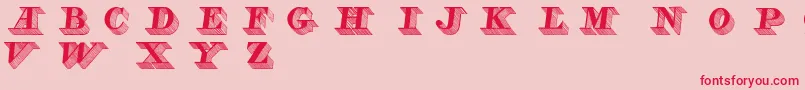 Lead Font – Red Fonts on Pink Background