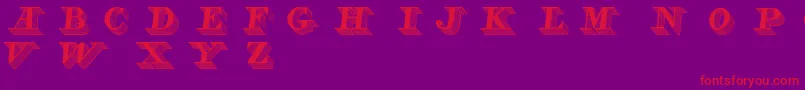 Lead Font – Red Fonts on Purple Background