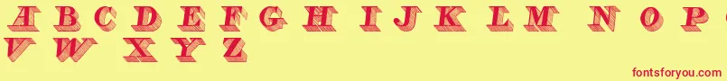 Lead Font – Red Fonts on Yellow Background