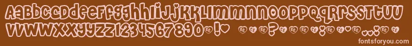 CheriLiney Font – Pink Fonts on Brown Background
