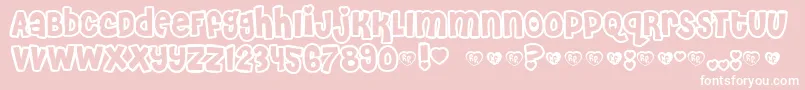 Шрифт CheriLiney – белые шрифты на розовом фоне