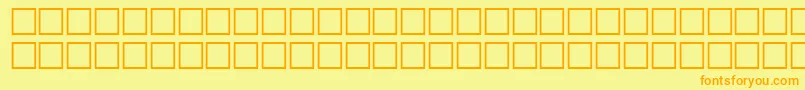 Fonte EileensmediumzodiacRegular – fontes laranjas em um fundo amarelo
