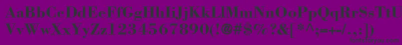 Шрифт BodoniSsiBold – чёрные шрифты на фиолетовом фоне