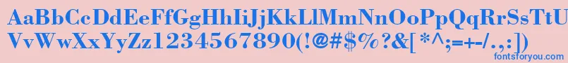 BodoniSsiBold Font – Blue Fonts on Pink Background