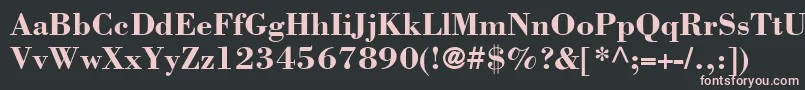 BodoniSsiBold Font – Pink Fonts on Black Background