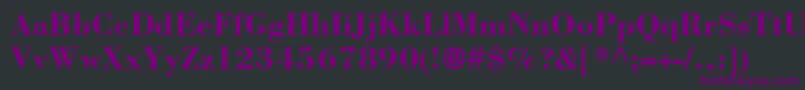 Шрифт BodoniSsiBold – фиолетовые шрифты на чёрном фоне