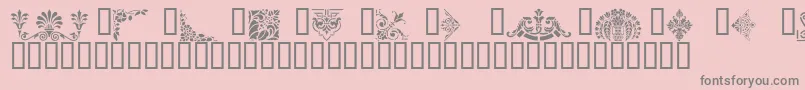 VictorianDesignsThree Font – Gray Fonts on Pink Background