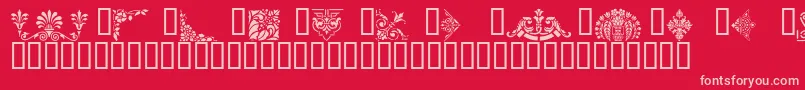 Шрифт VictorianDesignsThree – розовые шрифты на красном фоне