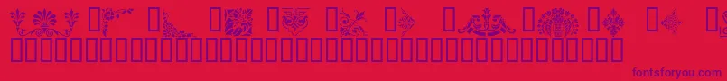 fuente VictorianDesignsThree – Fuentes Moradas Sobre Fondo Rojo