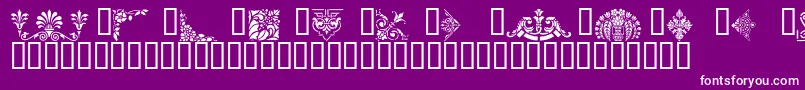 VictorianDesignsThree Font – White Fonts on Purple Background