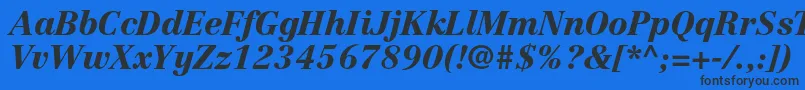 CentennialltstdBlackitalic Font – Black Fonts on Blue Background