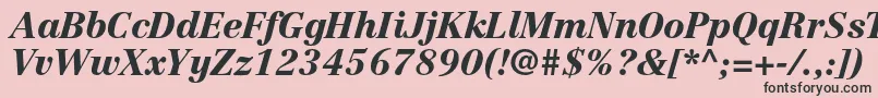 CentennialltstdBlackitalic Font – Black Fonts on Pink Background