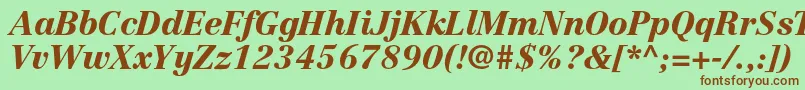 Saiba mais sobre a fonte CentennialltstdBlackitalic Fonte CentennialltstdBlackitalic – fontes marrons em um fundo verde