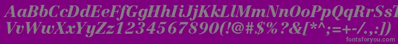 CentennialltstdBlackitalic Font – Gray Fonts on Purple Background