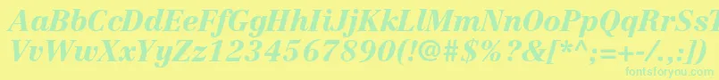 More about CentennialltstdBlackitalic Font CentennialltstdBlackitalic Font – Green Fonts on Yellow Background
