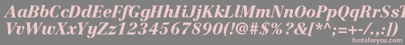 CentennialltstdBlackitalic Font – Pink Fonts on Gray Background