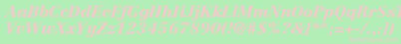 CentennialltstdBlackitalic Font – Pink Fonts on Green Background