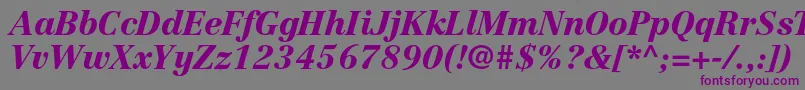 CentennialltstdBlackitalic Font – Purple Fonts on Gray Background