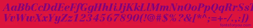 CentennialltstdBlackitalic Font – Purple Fonts on Red Background