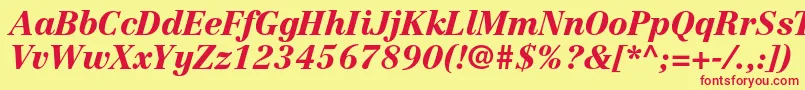 CentennialltstdBlackitalic Font – Red Fonts on Yellow Background