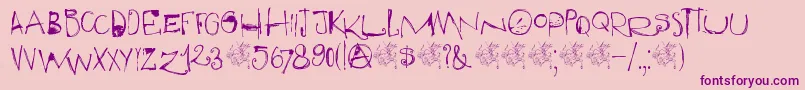 DkQilin Font – Purple Fonts on Pink Background