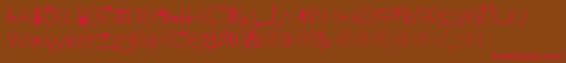DkQilin Font – Red Fonts on Brown Background