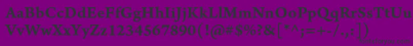 ArnoproSmbdcaption Font – Black Fonts on Purple Background