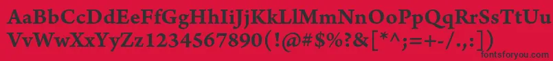 ArnoproSmbdcaption Font – Black Fonts on Red Background