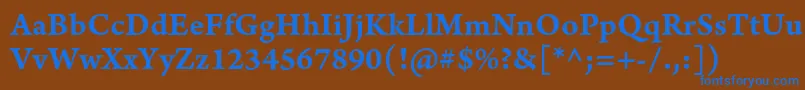 ArnoproSmbdcaption Font – Blue Fonts on Brown Background