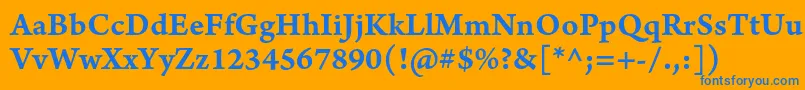 ArnoproSmbdcaption Font – Blue Fonts on Orange Background
