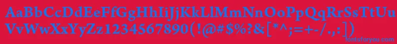 ArnoproSmbdcaption Font – Blue Fonts on Red Background