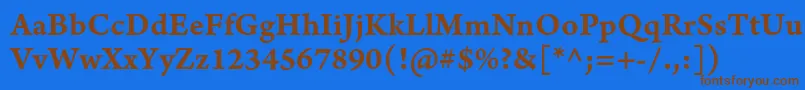 ArnoproSmbdcaption Font – Brown Fonts on Blue Background