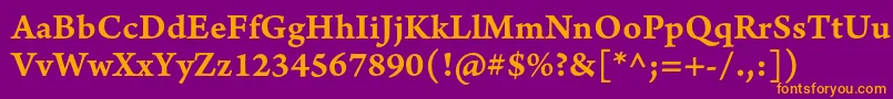 ArnoproSmbdcaption Font – Orange Fonts on Purple Background