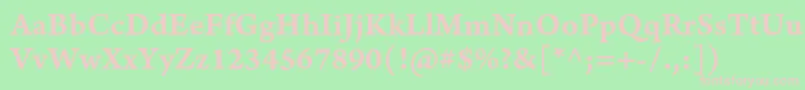 ArnoproSmbdcaption Font – Pink Fonts on Green Background