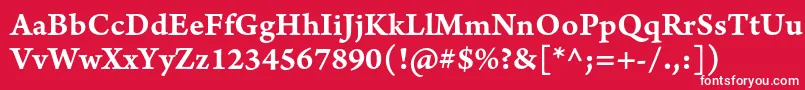 ArnoproSmbdcaption Font – White Fonts on Red Background