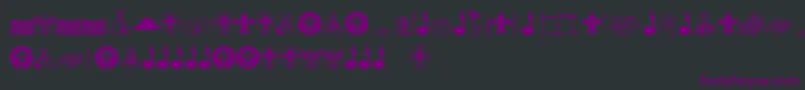Шрифт FtfIndonesianaScout – фиолетовые шрифты на чёрном фоне