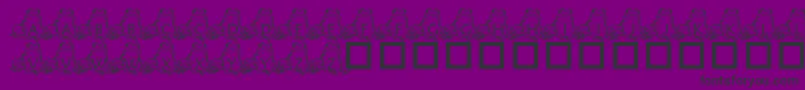 フォントPfFrogSitting – 紫の背景に黒い文字