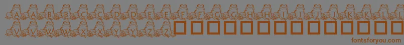 PfFrogSitting Font – Brown Fonts on Gray Background
