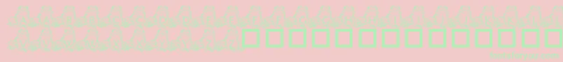 PfFrogSitting Font – Green Fonts on Pink Background