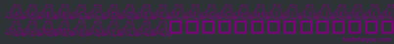 フォントPfFrogSitting – 黒い背景に紫のフォント
