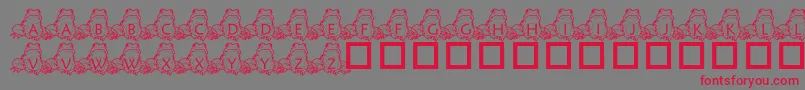 PfFrogSitting Font – Red Fonts on Gray Background