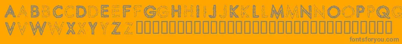 SpikeCrumbSwizzle-Schriftart – Graue Schriften auf orangefarbenem Hintergrund