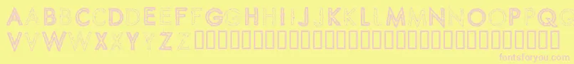 SpikeCrumbSwizzle Font – Pink Fonts on Yellow Background