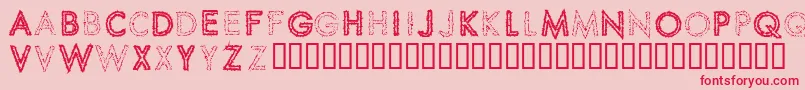 SpikeCrumbSwizzle Font – Red Fonts on Pink Background