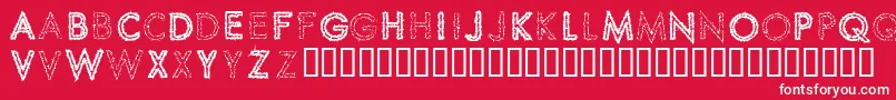 フォントSpikeCrumbSwizzle – 赤い背景に白い文字
